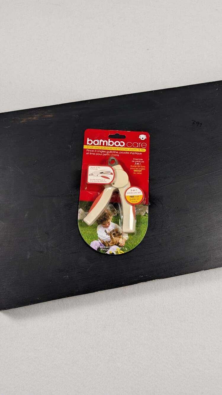 Bamboo Care Small Dog Guillotine Nail Trimmer, Styptic & File 3-in-1 Pedicure Se